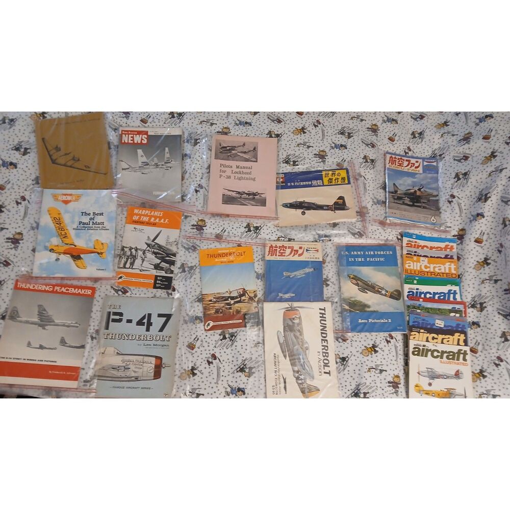 Large Lot of Aircraft Airplane Books and Magazines  USAF Air Force Military WW2